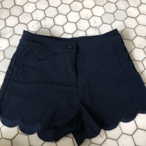 blue high waisted shorts